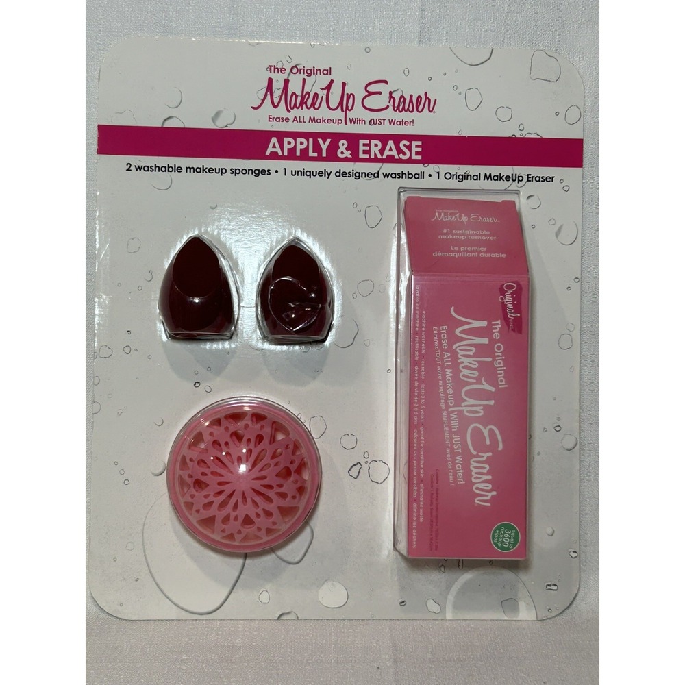The Original Makeup Eraser Pack, 2 Washable Sponges, 1 Washball & 1 Makeup Erase